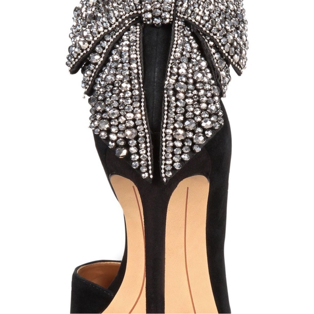 INC Kaison Evening Bow Pumps with Gems Black size 8.5 - Picture 2 of 9